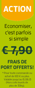 ACTION! - Economiser, c'est parfois si simple - Pour toute commande ou achat de 100 € ou plus. (Hors colis lourds de plus de 30kg), offre valable jusqu'au 15.06.2013.